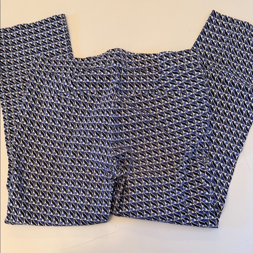 J. Crew Stretch Geometric Patterned, Cropped, Str… - image 5